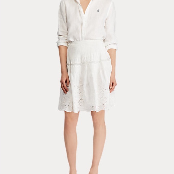 Polo Ralph Lauren Lace-Embroidered Skirt - Picture 1 of 4